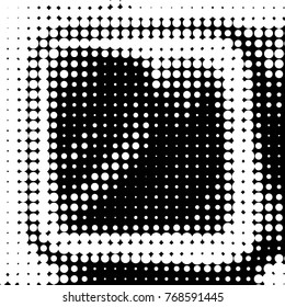 Grunge halftone black and white dots texture background. Spotted vector Abstract Texture
