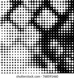 Grunge halftone black and white dots texture background. Spotted vector Abstract Texture
