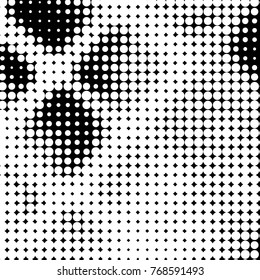 Grunge halftone black and white dots texture background. Spotted vector Abstract Texture
