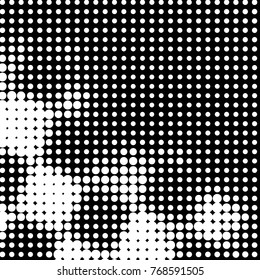 Grunge halftone black and white dots texture background. Spotted vector Abstract Texture
