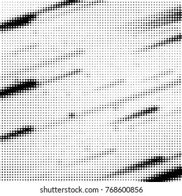Grunge halftone black and white dots texture background. Spotted vector Abstract Texture
