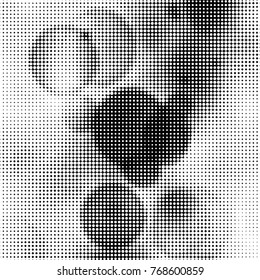 Grunge halftone black and white dots texture background. Spotted vector Abstract Texture
