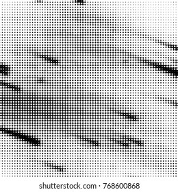 Grunge halftone black and white dots texture background. Spotted vector Abstract Texture
