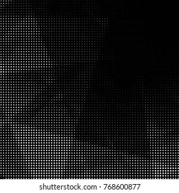 Grunge halftone black and white dots texture background. Spotted vector Abstract Texture
