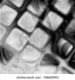 Grunge halftone black and white dots texture background. Spotted vector Abstract Texture
