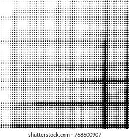 Grunge halftone black and white dots texture background. Spotted vector Abstract Texture
