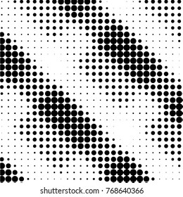 Grunge halftone black and white dots texture background. Spotted vector Abstract Texture
