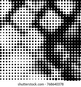 Grunge halftone black and white dots texture background. Spotted vector Abstract Texture
