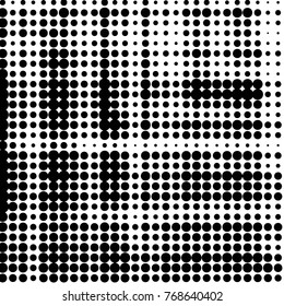 Grunge halftone black and white dots texture background. Spotted vector Abstract Texture

