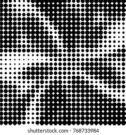 Grunge halftone black and white dots texture background. Spotted vector Abstract Texture
