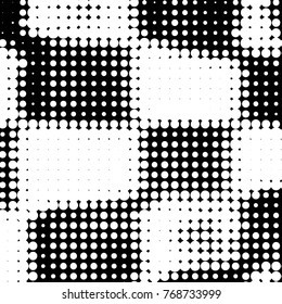 Grunge halftone black and white dots texture background. Spotted vector Abstract Texture

