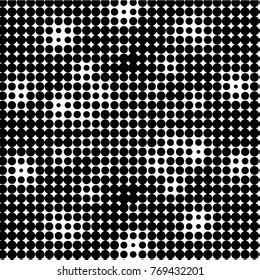 Grunge halftone black and white dots texture background. Spotted vector Abstract Texture
