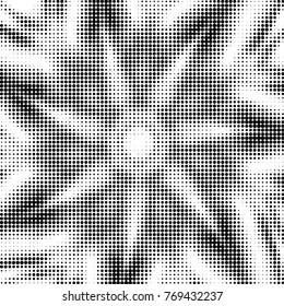 Grunge halftone black and white dots texture background. Spotted vector Abstract Texture
