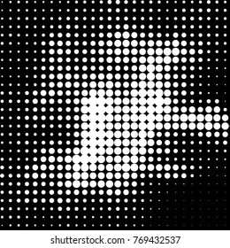 Grunge halftone black and white dots texture background. Spotted vector Abstract Texture
