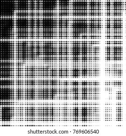 Grunge halftone black and white dots texture background. Spotted vector Abstract Texture
