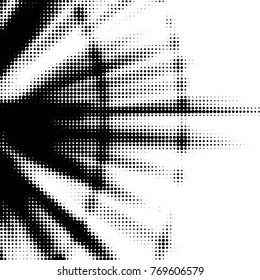 Grunge halftone black and white dots texture background. Spotted vector Abstract Texture
