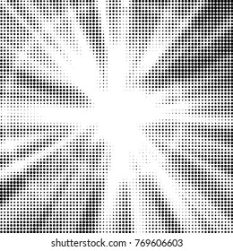 Grunge halftone black and white dots texture background. Spotted vector Abstract Texture
