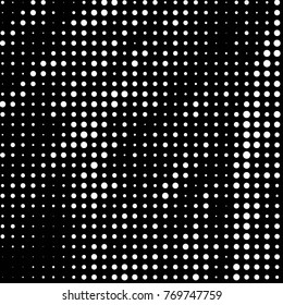 Grunge halftone black and white dots texture background. Spotted vector Abstract Texture
