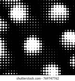 Grunge halftone black and white dots texture background. Spotted vector Abstract Texture
