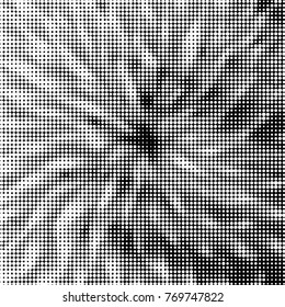 Grunge halftone black and white dots texture background. Spotted vector Abstract Texture

