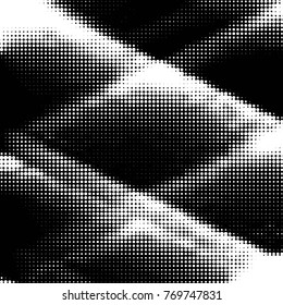 Grunge halftone black and white dots texture background. Spotted vector Abstract Texture

