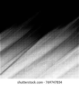 Grunge halftone black and white dots texture background. Spotted vector Abstract Texture
