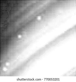 Grunge halftone black and white dots texture background. Spotted vector Abstract Texture
