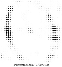 Grunge halftone black and white dots texture background. Spotted vector Abstract Texture
