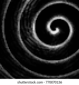 Grunge halftone black and white dots texture background. Spotted vector Abstract Texture
