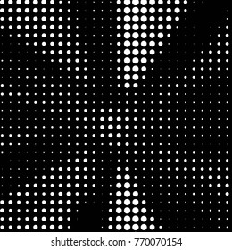 Grunge halftone black and white dots texture background. Spotted vector Abstract Texture
