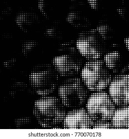 Grunge halftone black and white dots texture background. Spotted vector Abstract Texture
