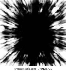 Grunge halftone black and white dots texture background. Spotted vector Abstract Texture
