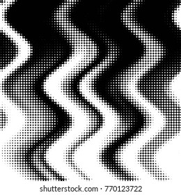 Grunge halftone black and white dots texture background. Spotted vector Abstract Texture
