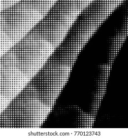 Grunge halftone black and white dots texture background. Spotted vector Abstract Texture
