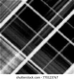 Grunge halftone black and white dots texture background. Spotted vector Abstract Texture
