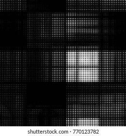 Grunge halftone black and white dots texture background. Spotted vector Abstract Texture
