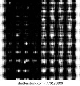 Grunge halftone black and white dots texture background. Spotted vector Abstract Texture
