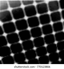 Grunge halftone black and white dots texture background. Spotted vector Abstract Texture
