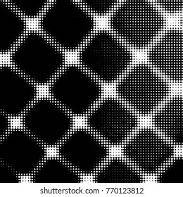 Grunge halftone black and white dots texture background. Spotted vector Abstract Texture
