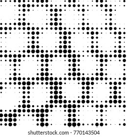 Grunge halftone black and white dots texture background. Spotted vector Abstract Texture
