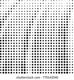 Grunge halftone black and white dots texture background. Spotted vector Abstract Texture
