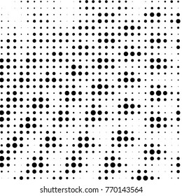 Grunge halftone black and white dots texture background. Spotted vector Abstract Texture
