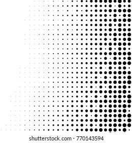 Grunge halftone black and white dots texture background. Spotted vector Abstract Texture
