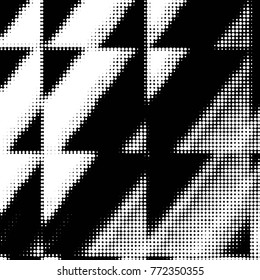 Grunge halftone black and white dots texture background. Spotted vector Abstract Texture
