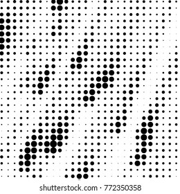 Grunge halftone black and white dots texture background. Spotted vector Abstract Texture
