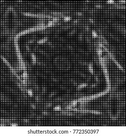 Grunge halftone black and white dots texture background. Spotted vector Abstract Texture
