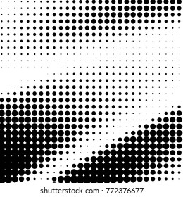 Grunge halftone black and white dots texture background. Spotted vector Abstract Texture

