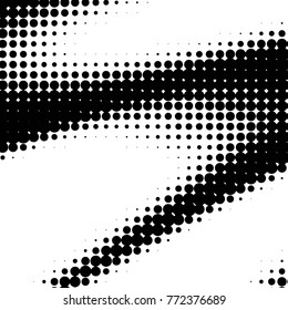 Grunge halftone black and white dots texture background. Spotted vector Abstract Texture
