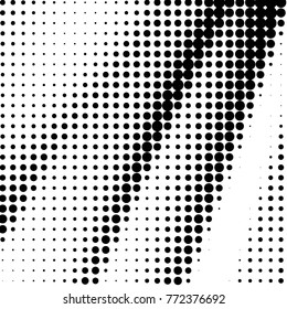 Grunge halftone black and white dots texture background. Spotted vector Abstract Texture
