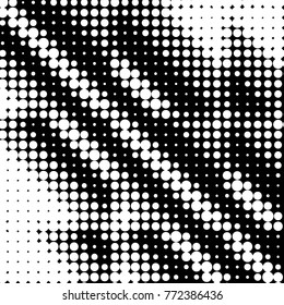 Grunge halftone black and white dots texture background. Spotted vector Abstract Texture
